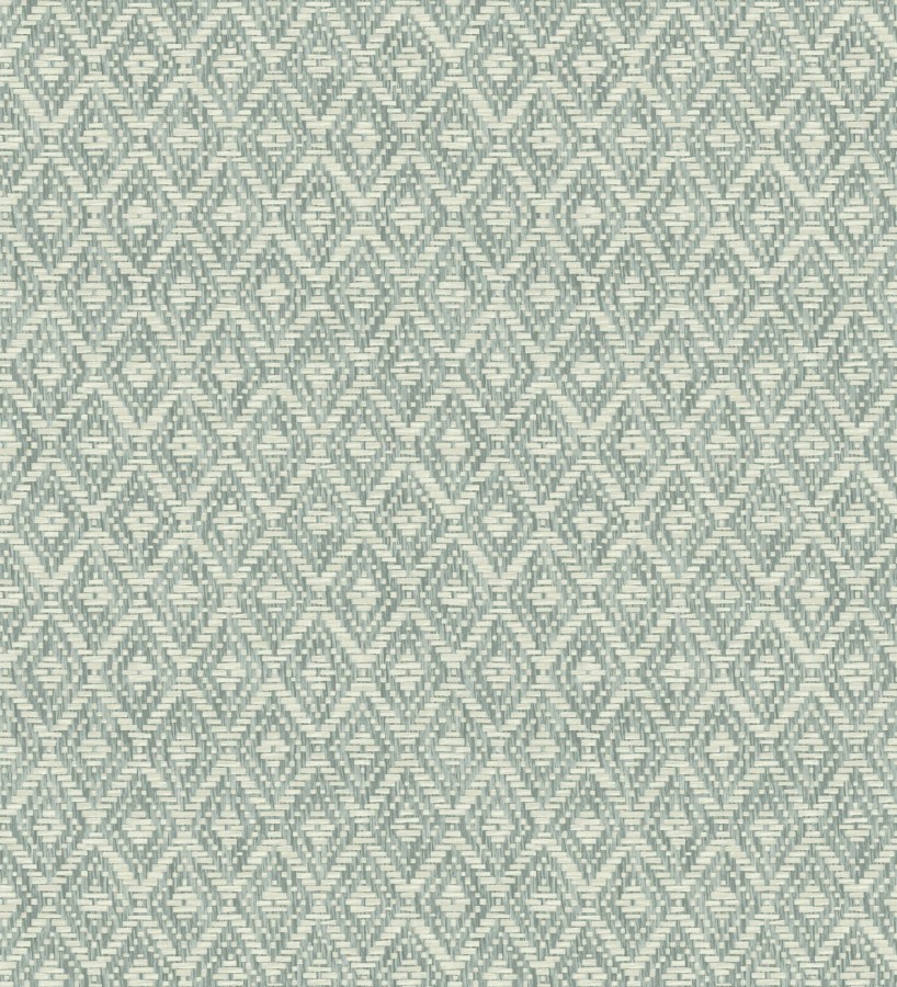 Papel pintado de rombos efecto fibra vegetal  Kaylan 681468