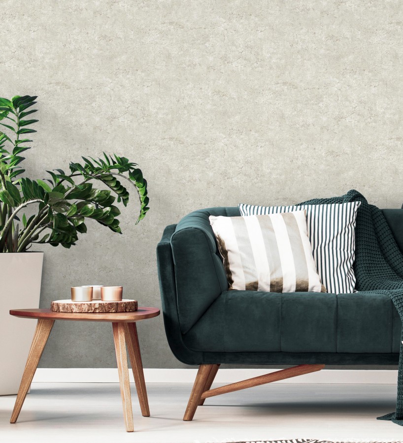 Papel pintado efecto pared de piedra natural blanco hueso  Oni Stone 681867