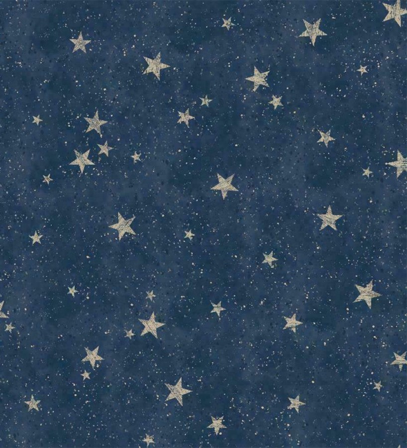 Papel pintado infantil de cielo azul con estrellas doradas  Itzel 681983