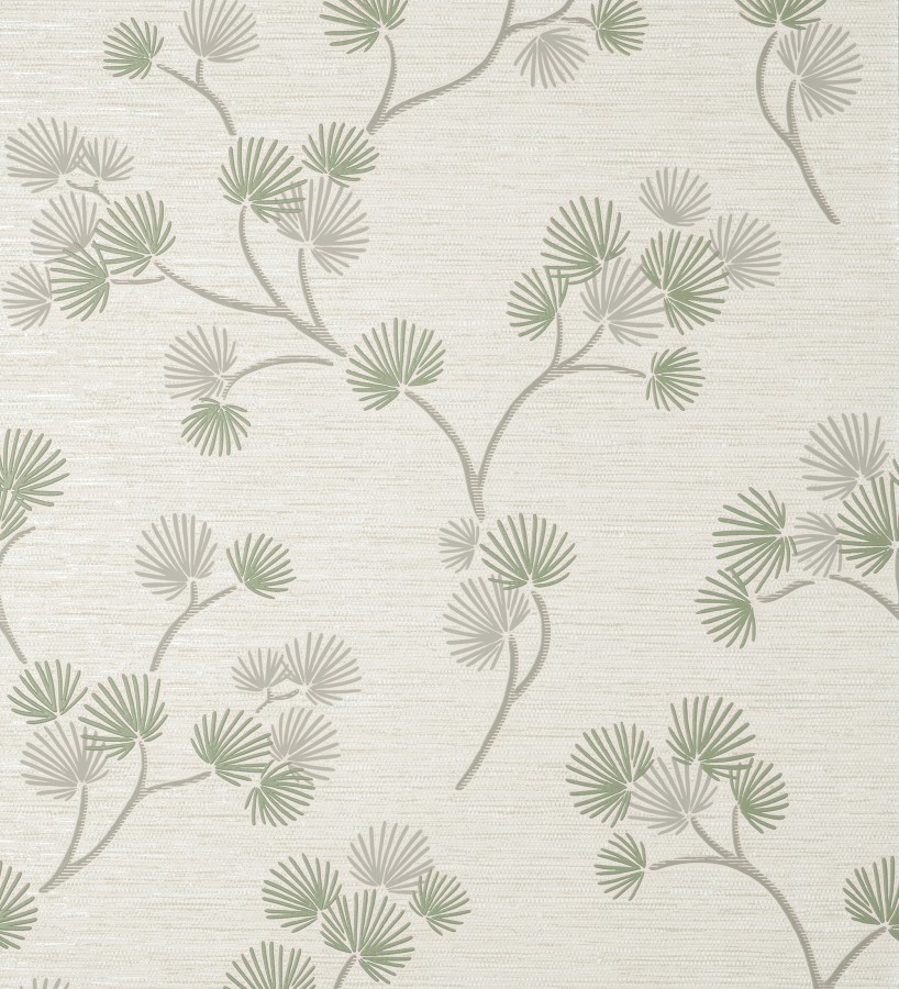 Papel pintado de flores japonesas verdes  Evolet Garden 682375
