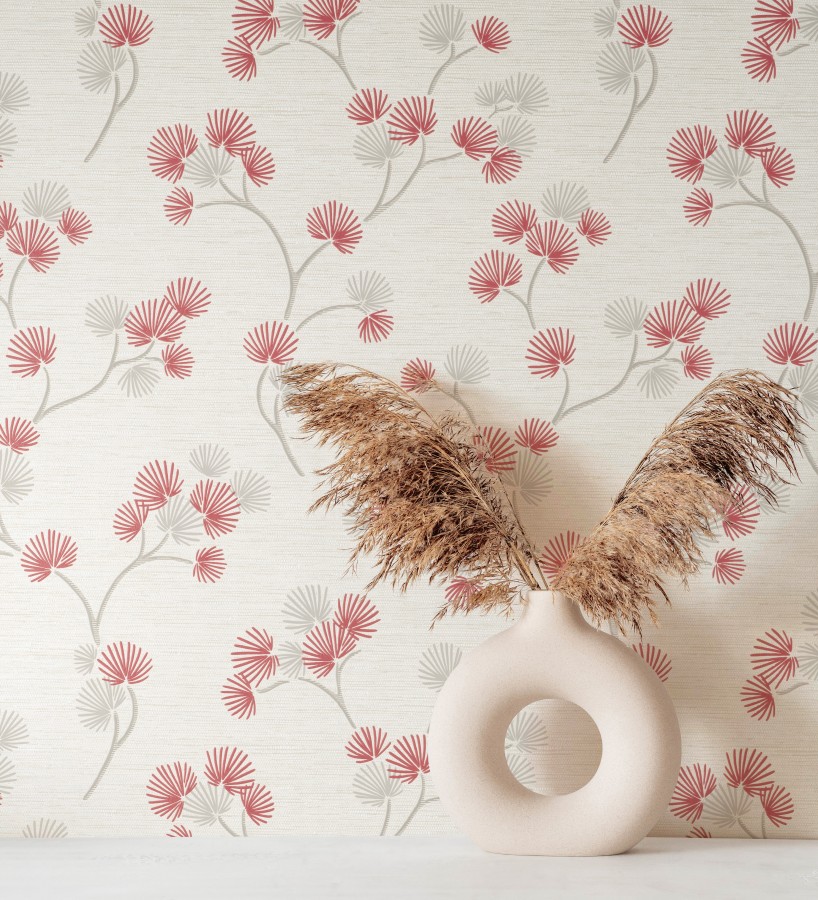 Papel pintado de flores japonesas rojas  Evolet Garden 682376