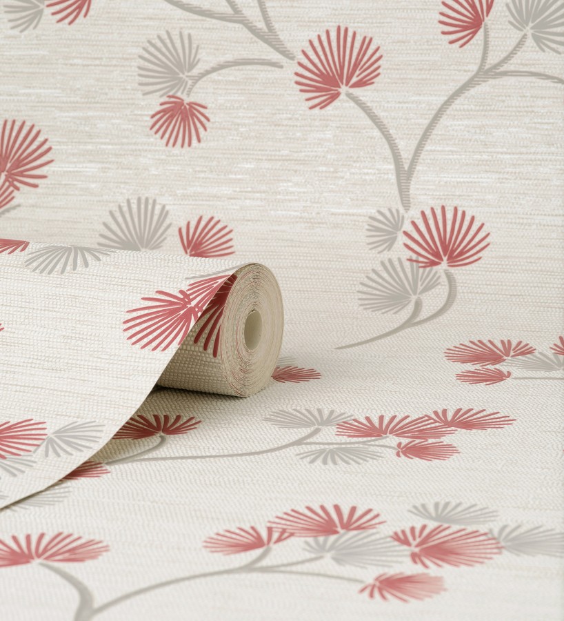Papel pintado de flores japonesas rojas  Evolet Garden 682376