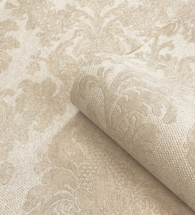 Papel pintado damasco clásico efecto entelado con textura en relieve  Milano Legacy 682834