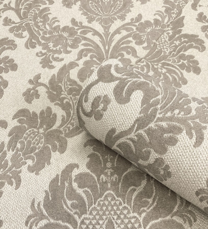 Papel pintado damasco clásico efecto entelado con textura en relieve  Milano Legacy 682836