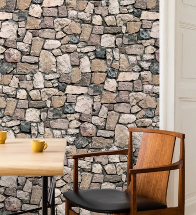 Papel pintado muro de piedra rústico Salonio 453840