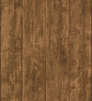 Papel pintado madera de roble oscuro en listones Capri 453149