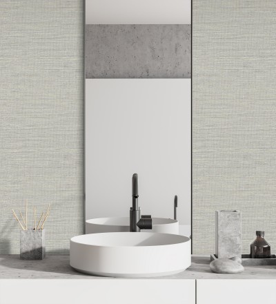 Papel pintado liso efecto fibra vegetal Graham Hall 679776