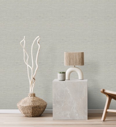 Papel pintado liso efecto fibra vegetal Graham Hall 679776