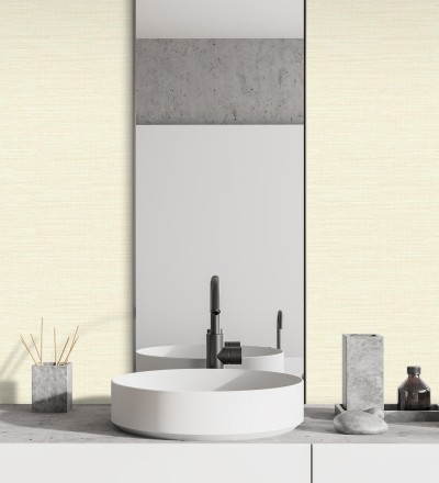 Papel pintado liso efecto fibra vegetal Graham Hall 679777