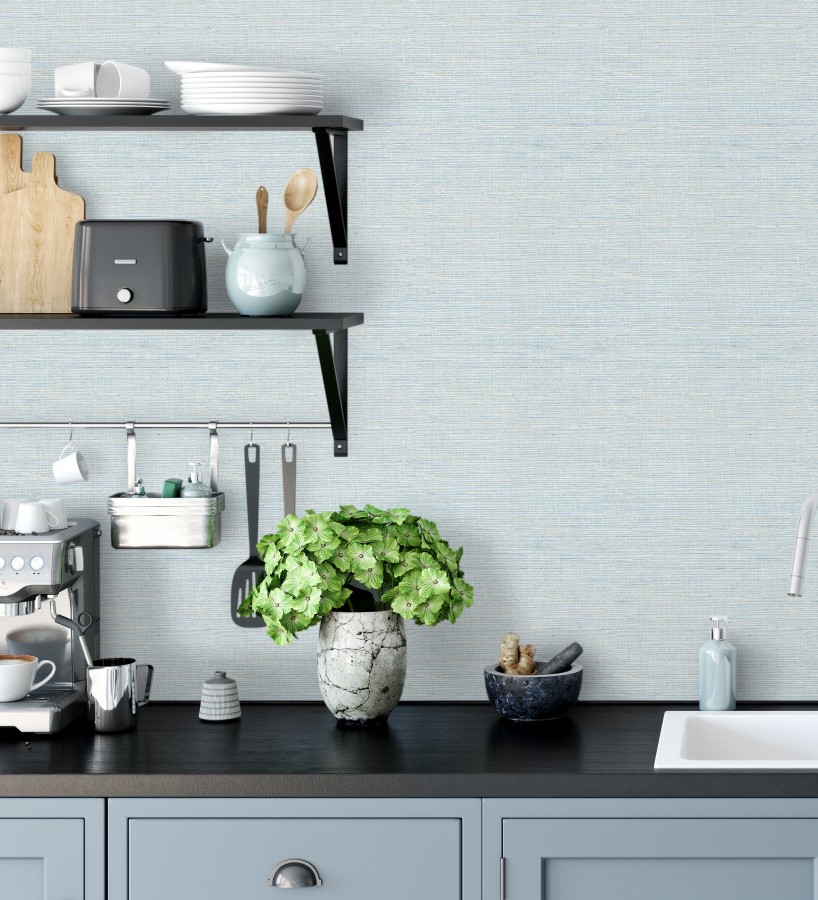 Papel pintado liso efecto fibra vegetal  Graham Hall 679780