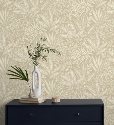 Papel pintado de hojas botánicas exóticas Jewel Blossom 682932