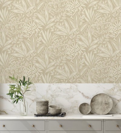 Papel pintado de hojas botánicas exóticas Jewel Blossom 682932