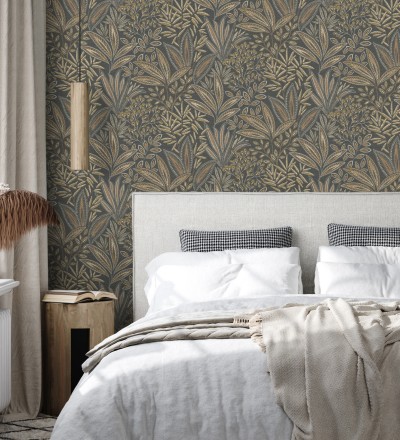 Papel pintado de hojas botánicas exóticas Jewel Blossom 682935