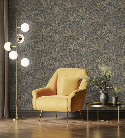Papel pintado de hojas botánicas exóticas Jewel Blossom 682935