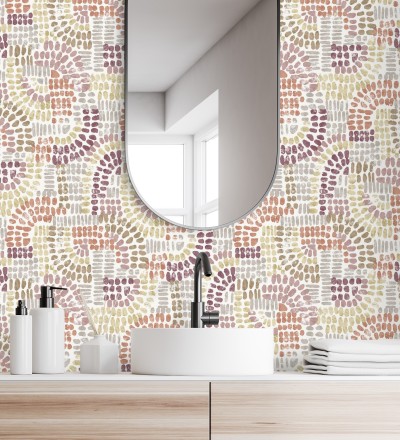 Papel pintado con mosaico abstracto Honiton Mosaic 682958
