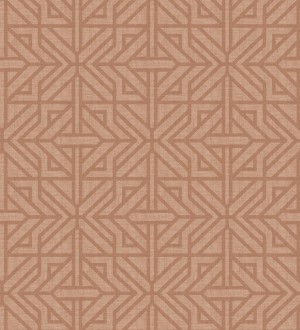 Papel pintado con diseño arquitectónico color tierra Hakon Symmetry 683043