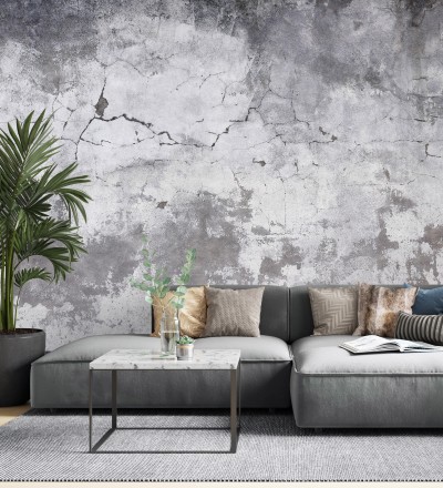 Papel pintado mural imitación pared agrietada para estilo industrial Industrial Charm 683201