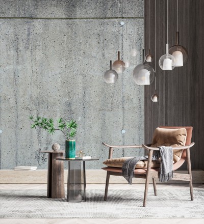Papel pintado mural de planchas de hormigón ultra realista Industrial Charm 683220