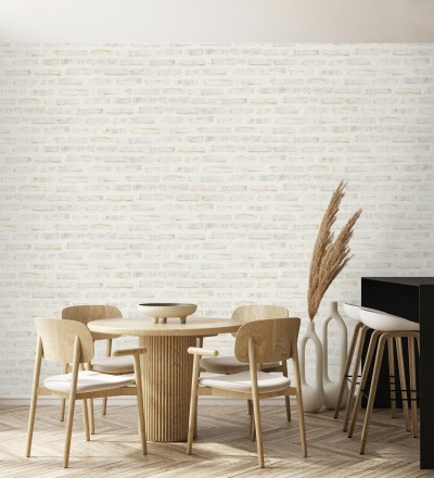 Papel pintado imitación ladrillo desgastado tonos cálidos Philadelphia Brick 683257