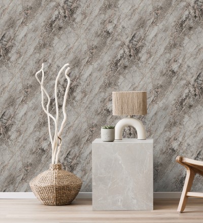 Papel pintado con textura de mármol y vetas naturales Tuscany Marble 683278