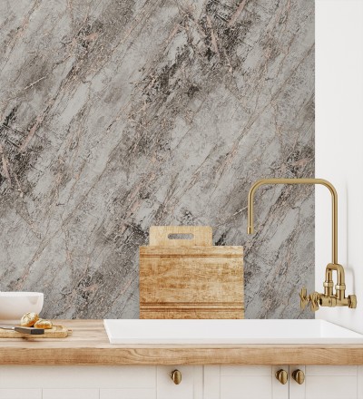 Papel pintado con textura de mármol y vetas naturales Tuscany Marble 683278
