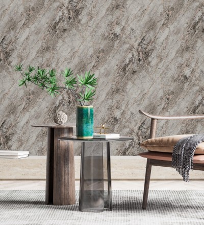 Papel pintado con textura de mármol y vetas naturales Tuscany Marble 683278