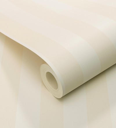 Papel pintado de rayas finas difuminadas en color amarillo claro Parisian Stripes 683472