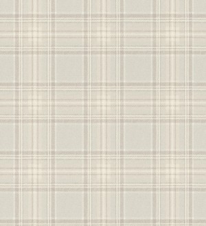 Papel pintado cuadros escoceses tonos beige grisáceos Paterson 683506