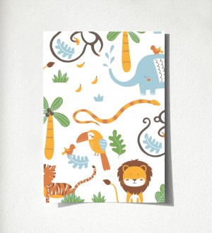 Muestra de papel pintado Playful Safari 683267 Playful Safari 500683267
