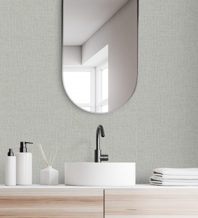 Papel pintado efecto lino texturizado Leicester 681021