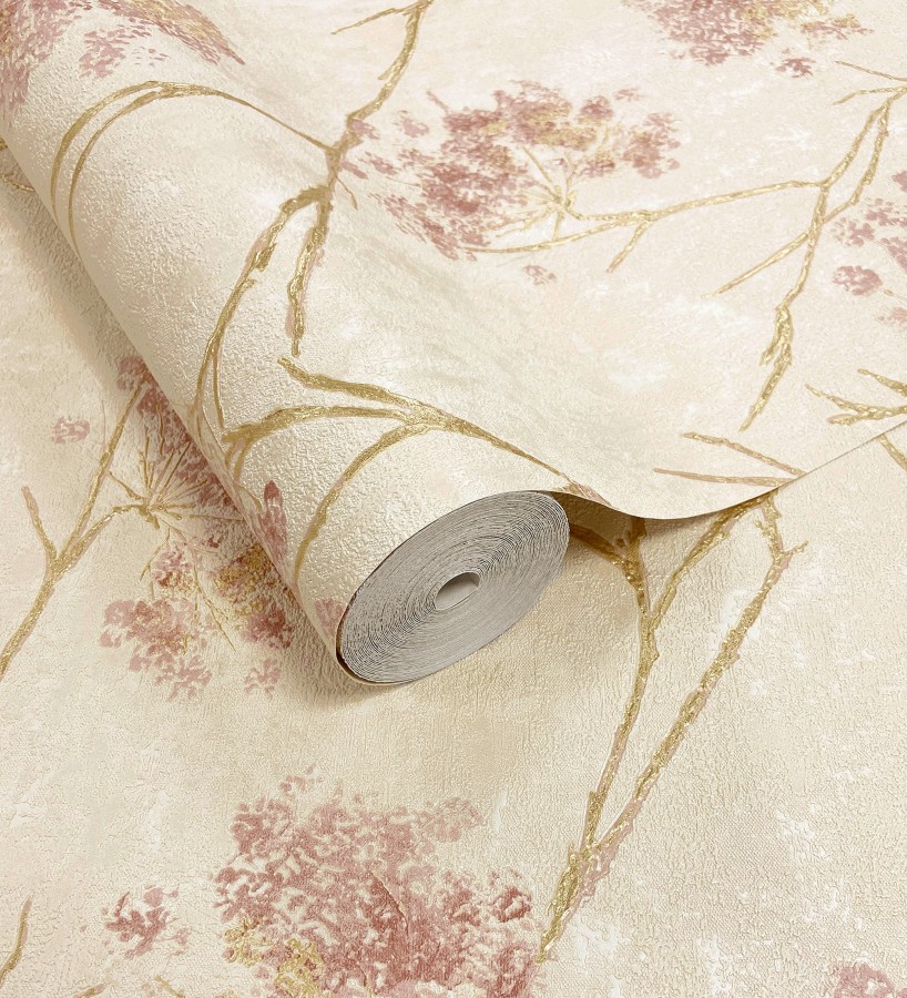 Papel pintado de flores tonos nacarados y brillantes  Shiny Bloom 682937