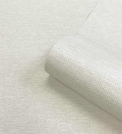 Papel pintado fibra vegetal imitación rafia en relieve color beige claro Rafia Dalia 682880