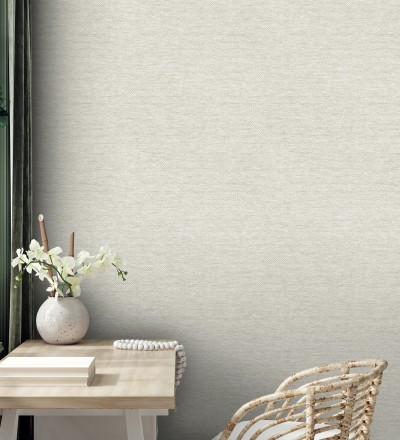 Papel pintado fibra vegetal imitación rafia en relieve color beige claro Rafia Dalia 682880