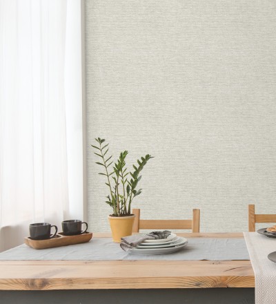 Papel pintado fibra vegetal imitación rafia en relieve color beige claro Rafia Dalia 682880