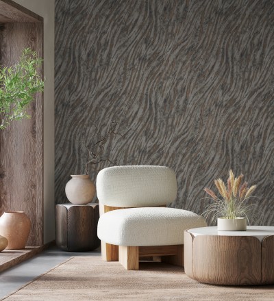 Papel pintado animal print con textura sofisticada Desert Silk 683555