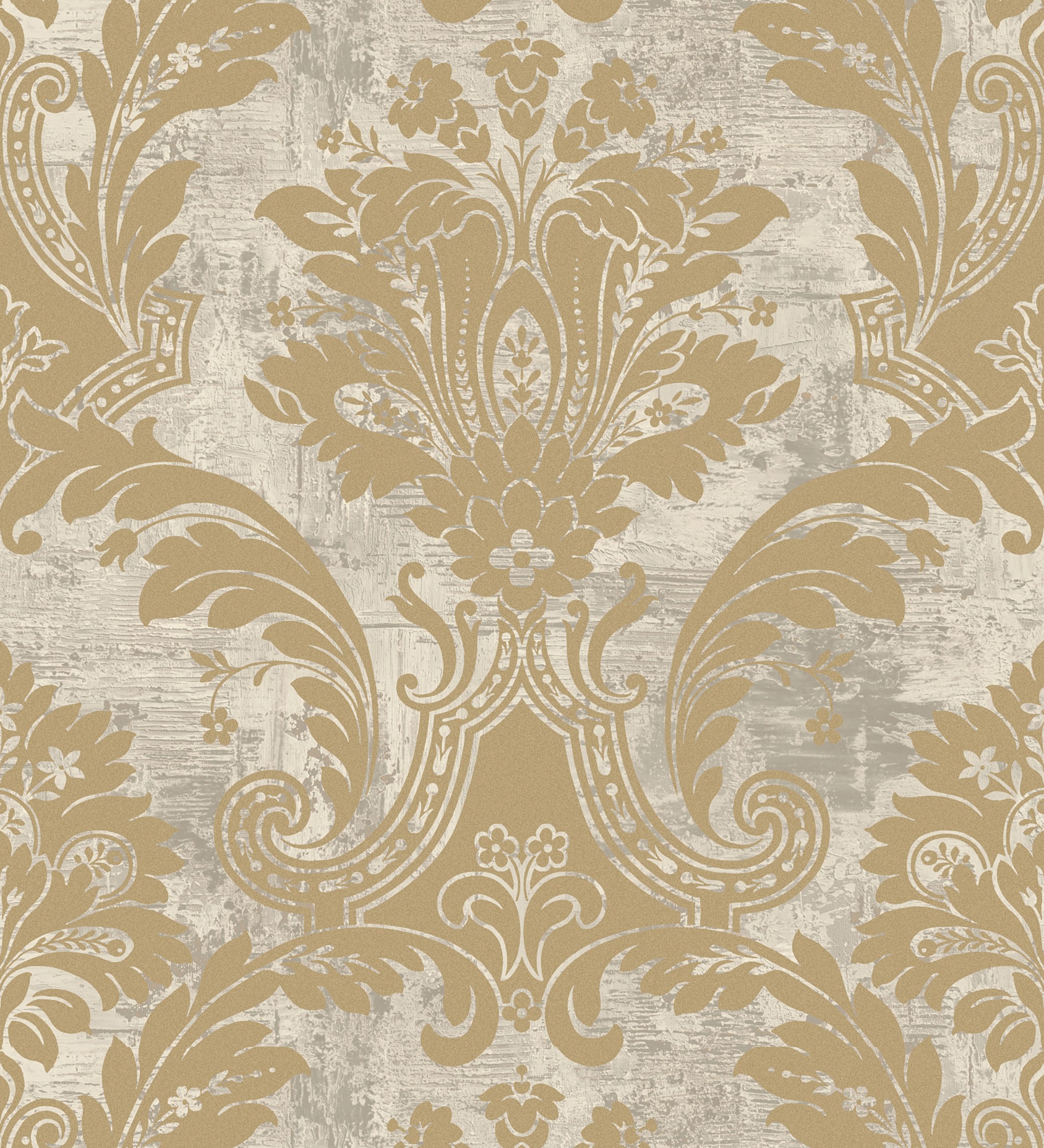 Papel Pintado Dorado Grandeco Regency - Textura De Corteza Brillante Para Paredes Elegantes
