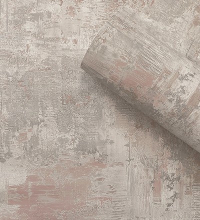 Papel pintado con efecto cemento y óxido en relieve en tonos tierra Timanfaya Relief 683599