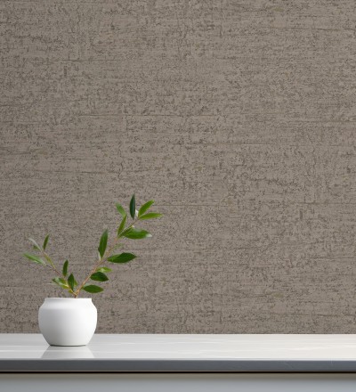 Papel pintado con textura de piedra natural en tonos marrones Onyx Mineral 683606