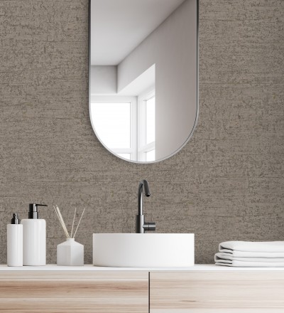 Papel pintado con textura de piedra natural en tonos marrones Onyx Mineral 683606