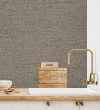 Papel pintado con textura de piedra natural en tonos marrones Onyx Mineral 683606