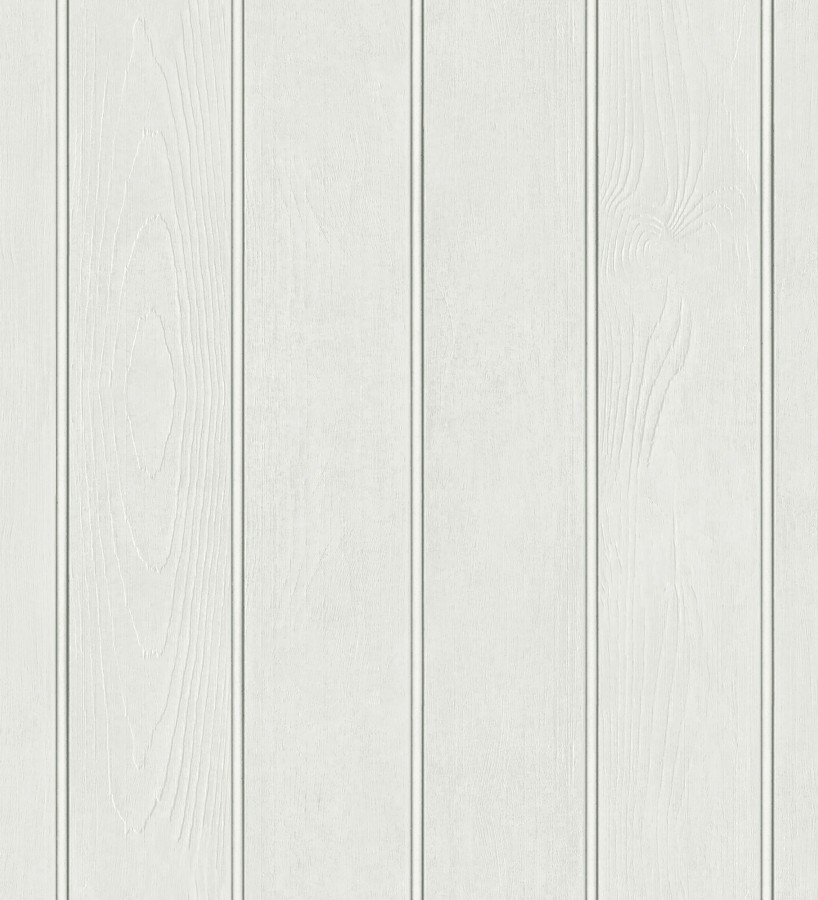 Papel pintado imitación madera color blanco con efecto listones  Daimiel Boards 683585